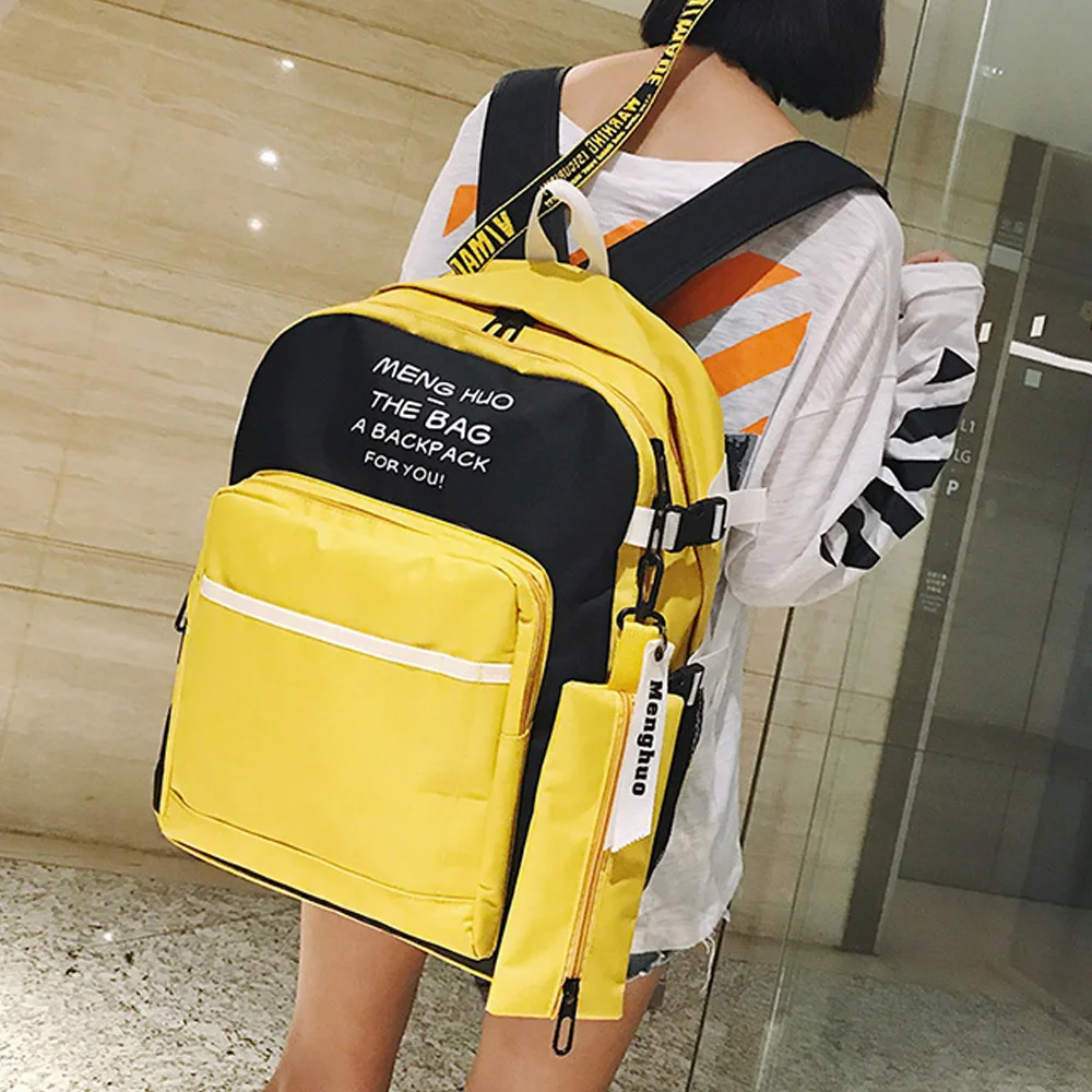 Женский рюкзак Menghuo школьная сумка в стиле преппи 2 шт./компл.|school bags for teenagers|bags