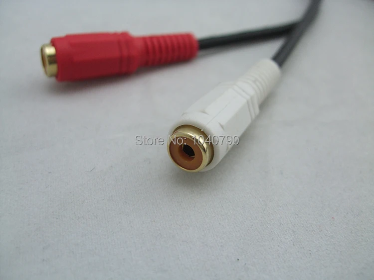 Позолоченный 3 5 к двойному RCA Женский стерео аудио линии и видео сигнала кабель 1 м