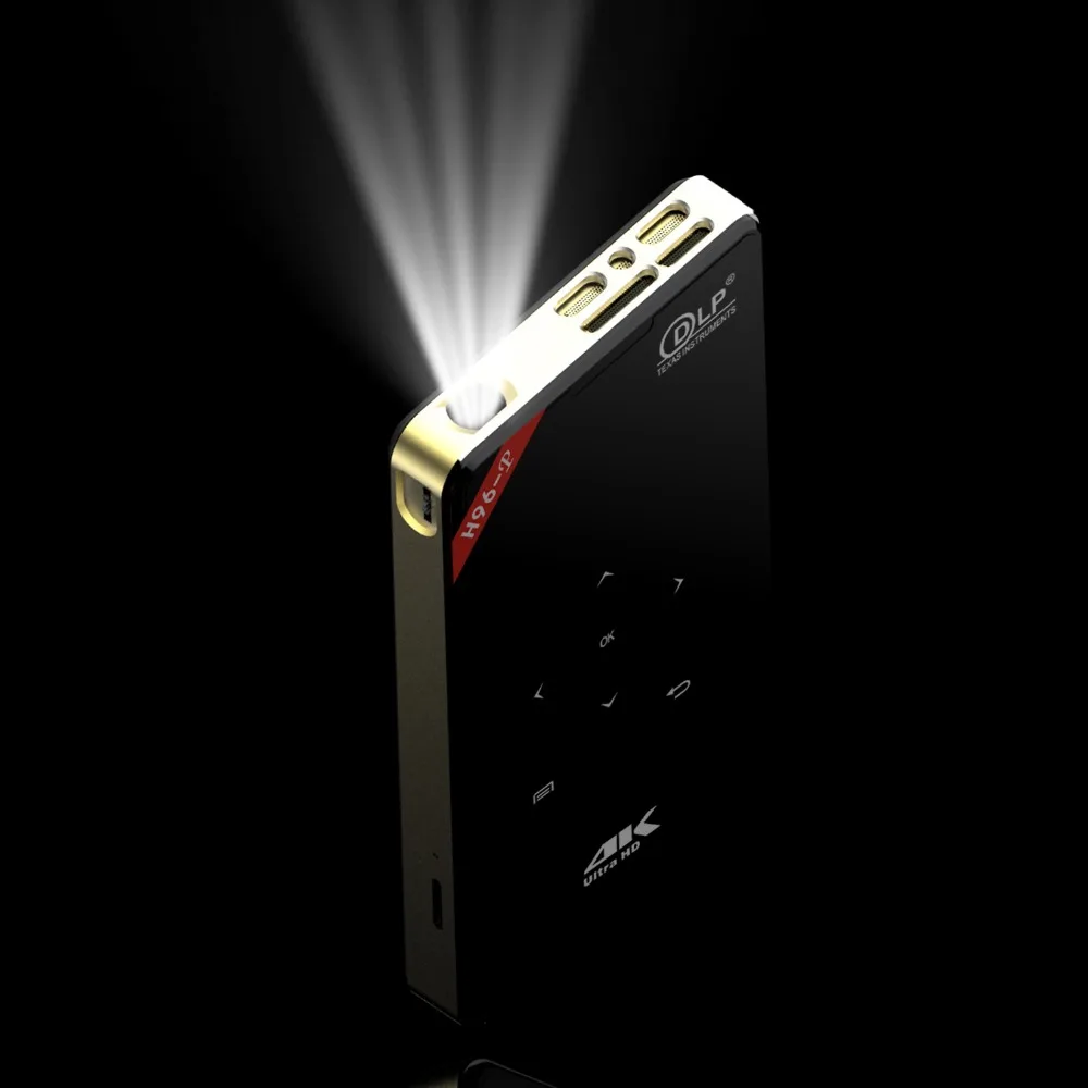 Карманный мини проектор H96 dlp для домашнего кинотеатра android 2 ГБ 16 amlogic S905 4K 4G 5 8G Wi Fi