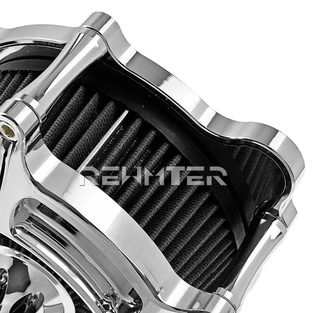 Хромовый воздушный фильтр очиститель мотоцикла Серый для Harley Touring FLHX FLHR 2017 Up Street