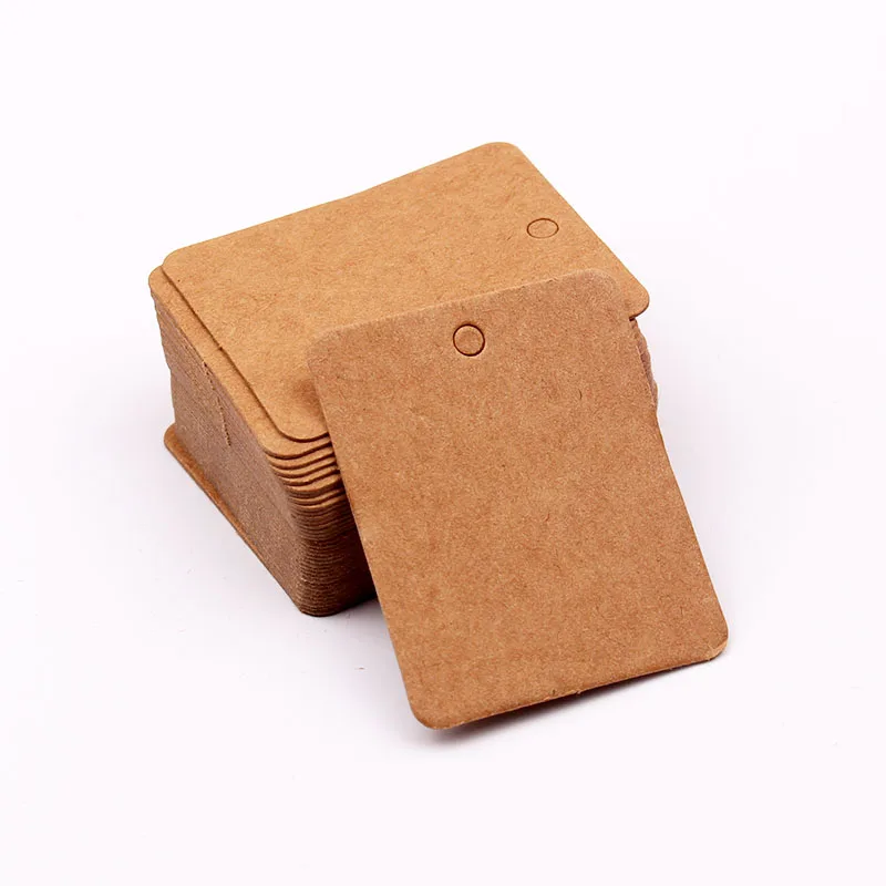 Оптовая продажа 100 шт./лот 3x4 см коричневый картон пустая бумага одежда Ценники