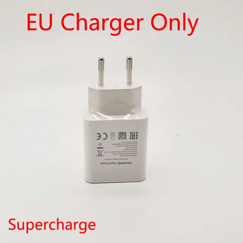 EU Charger Only Оригинальное зарядное устройство huawei supercharge для huawei p20 p10 mate 9 10 Pro Plus, сетевой адаптер с суперзарядкой для ЕС, 5А, быстрая зарядка - Тип штекера: EU Charger Only