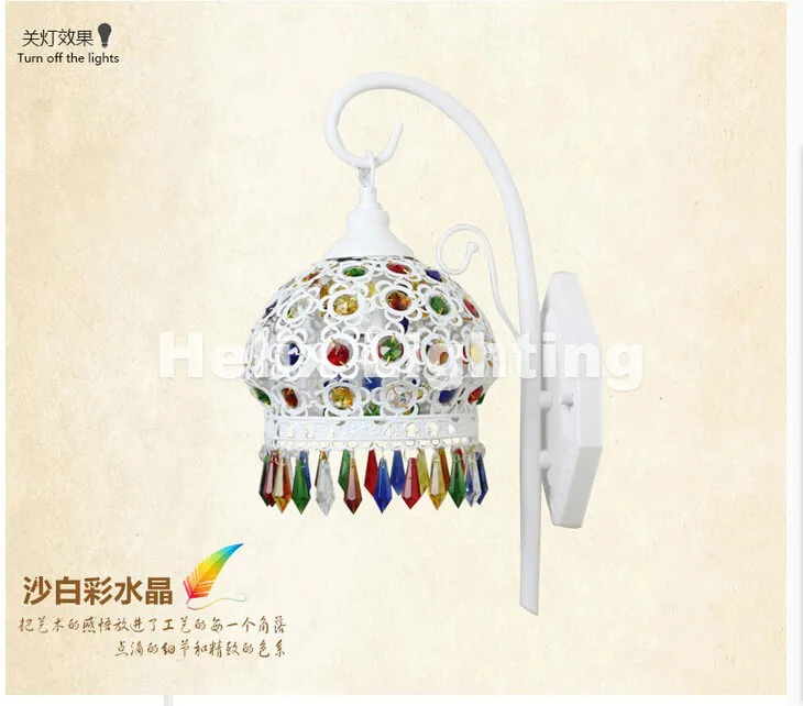 Настенный светильник Tiffany Decor настенный в стиле барокко Цветной для балкона