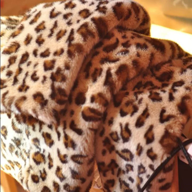 Furry 2018 Girls Jackets Autumn Winter Waistcoats Children's Artificial Kids Faux Fur Fabric Clothes Leopard Thicker Coat N294 | Детская