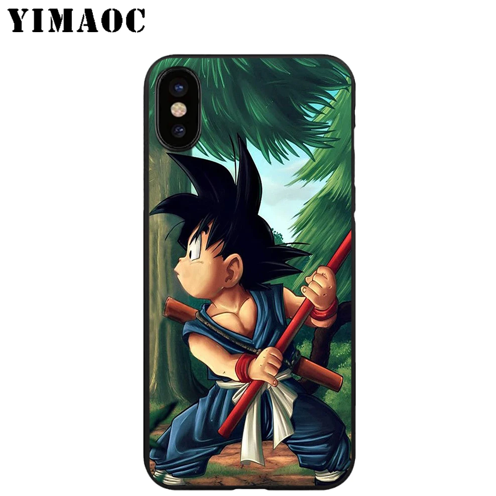 YIMAOC Dragon Ball Z Gofu Dbz Soft TPU Black Silicone Case for iPhone X or 10 8 7 6 6S Plus 5 5S SE Xr Xs Max |
