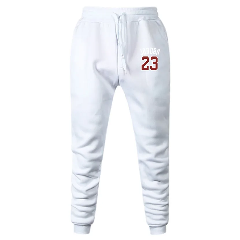 White 65 Мужские брюки, новая мода Jordan 23, штаны для бега, мужские повседневные спортивные штаны, штаны для бодибилдинга, фитнеса, спортивные штаны, мужские спортивные брюки, XXXL - Цвет: White 65