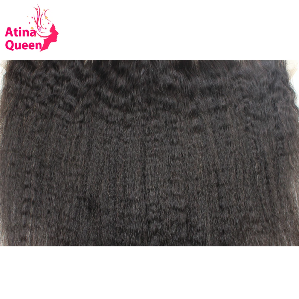 Курчавые прямые волосы Atina Queen от 13x4 с уха до полностью закрывающие фронтальные