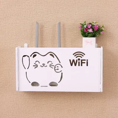M2 Беспроводная Wi-Fi коробка маршрутизатора деревянная пластиковая настенная полка подвесная вилка доска кронштейн коробка для хранения 3 размера 9 стиль Органайзер - Color: M2