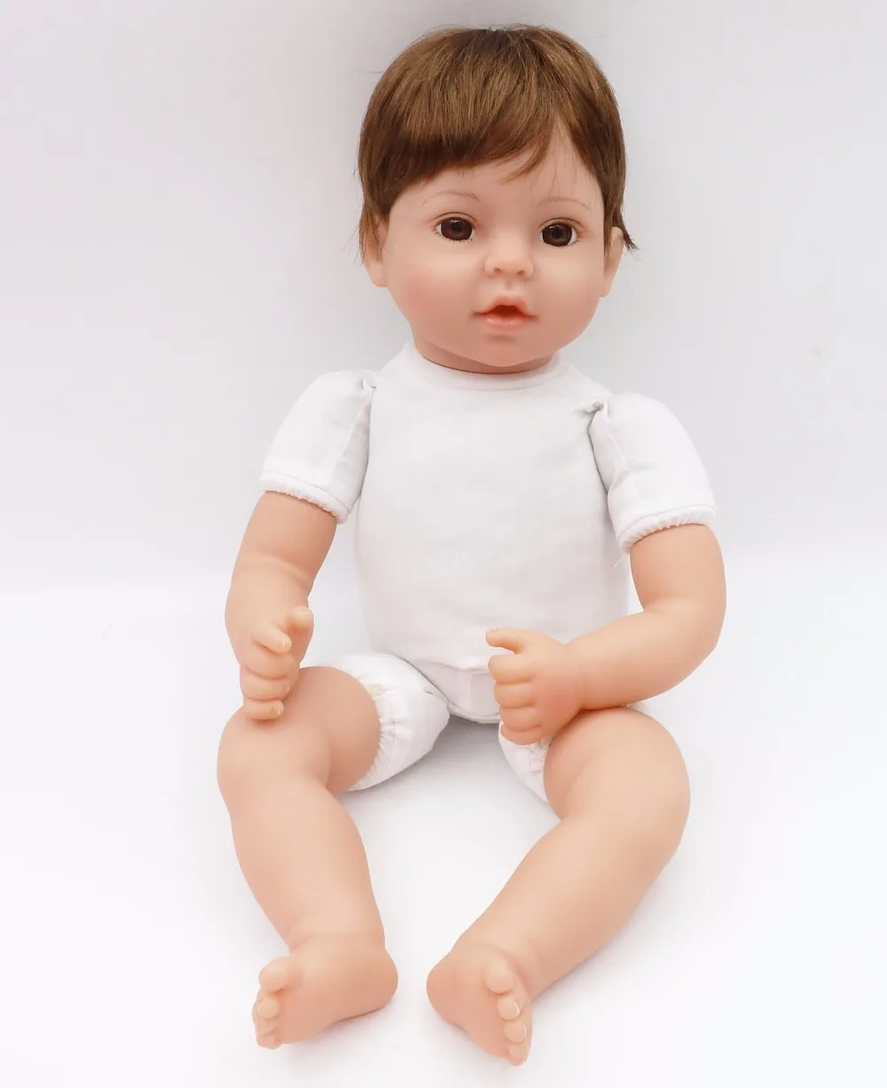 41 см bebe силиконовые куклы для новорожденных с розовым спальным мешком