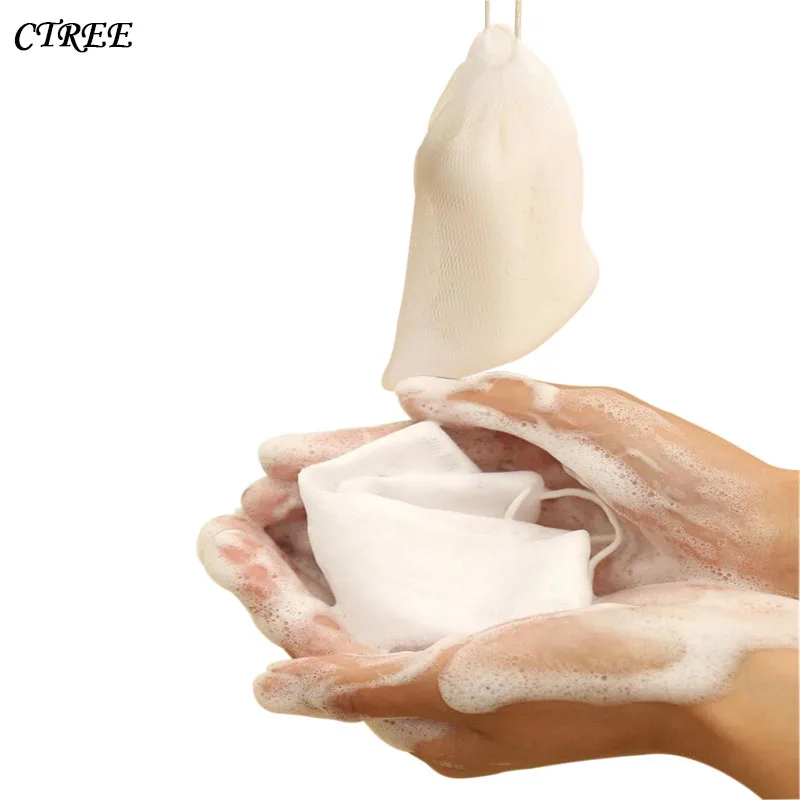 

CTREE 2 Pcs Creative Practical Soap Blister Mesh Reusable Soap Net Foaming Easy Bubble Mesh Bag Popular Bathroom Supplies C520