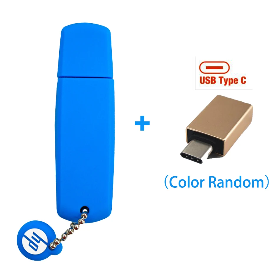 Hp USB флеш-накопитель 64 ГБ 32 ГБ 16 ГБ ударопрочная флеш-карта памяти, Флеш накопитель usb флешка для компьютера ноутбука Бесплатный адаптер - Цвет: Free Type-C Adapter