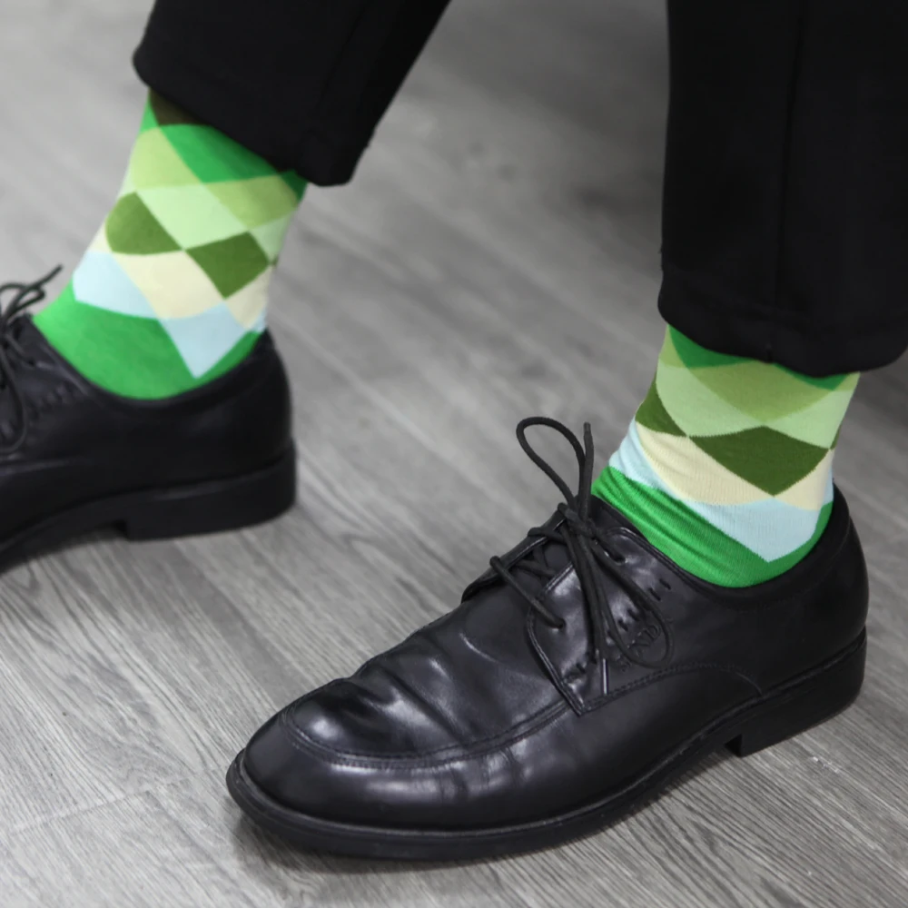 Мужские Разноцветные носки из чесаного хлопка с бриллиантами|socks diamond|combed cotton