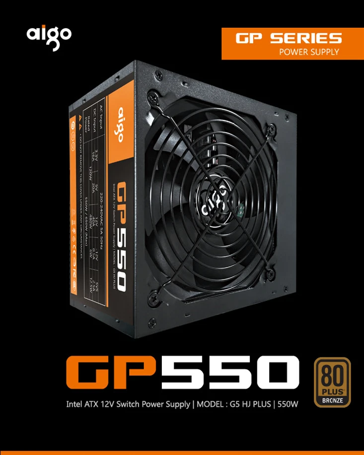 Aigo 550 Вт компьютерный блок питания ATX mini psu itx 80 plus Bronze EU Plug Active Flex ITX PC power 12 в источник питания