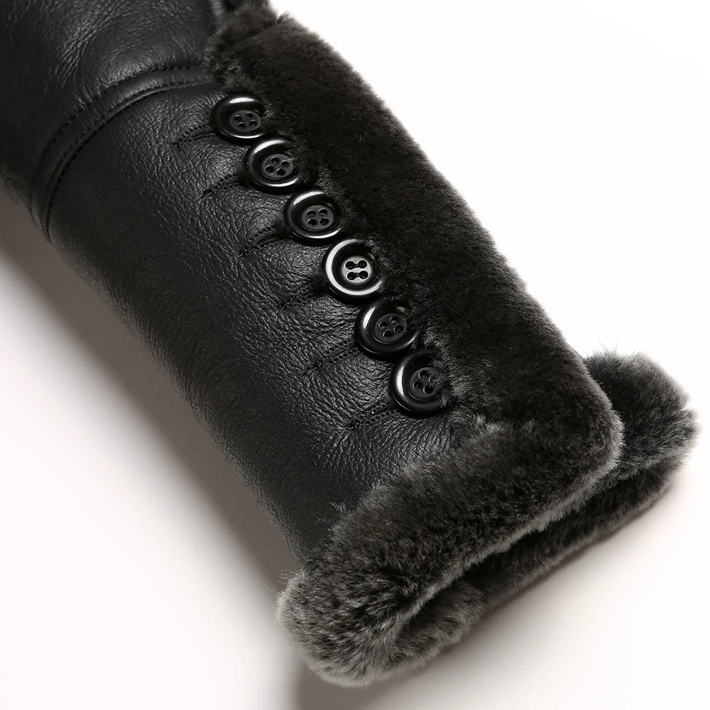 Мужская шуба из овчины однотонная зимняя натурального меха 100% гарантия|coats coats|coat