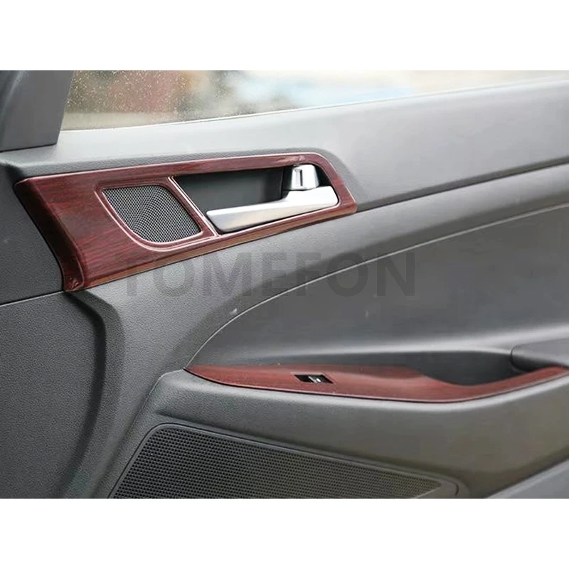 TOMEFON для hyundai Tucson ABS деревянная краска внутренняя ручка Панель AC вентиляционная дверь окна Bottons рулевого управления украшения
