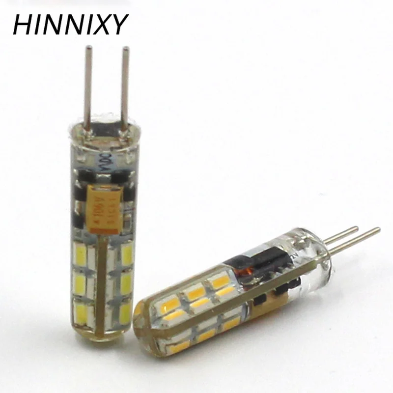 Hinnixy 5 шт./лот G4 диммируемая лампа 8 мм 150lm 24LED AC DC 12V 3W теплый белый холодный супер