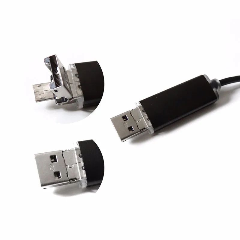 2018 мини Камера 1/2/5/10 м 5 мм 7 8 2 в 1 USB эндоскопа инспекционной 6 светодиодных