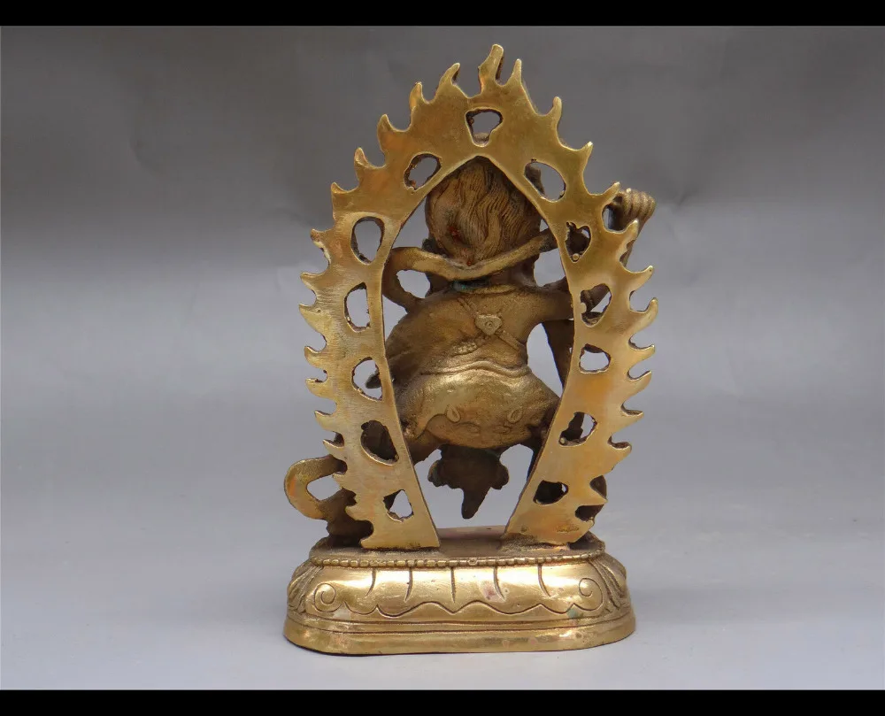 Китай тибетский буддийский индуизм Чистая медь литье Vajrapani идеальная