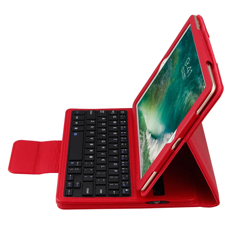 Съемный кожаный чехол с беспроводной Bluetooth клавиатурой для Apple iPad 9 7 2017 2018 5-го 6-го