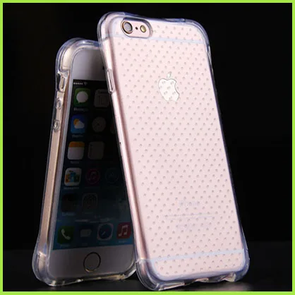 100 шт./l тонкий мягкий тпу case для iphone 6 6s падение устойчивостью углу болтун дизайн