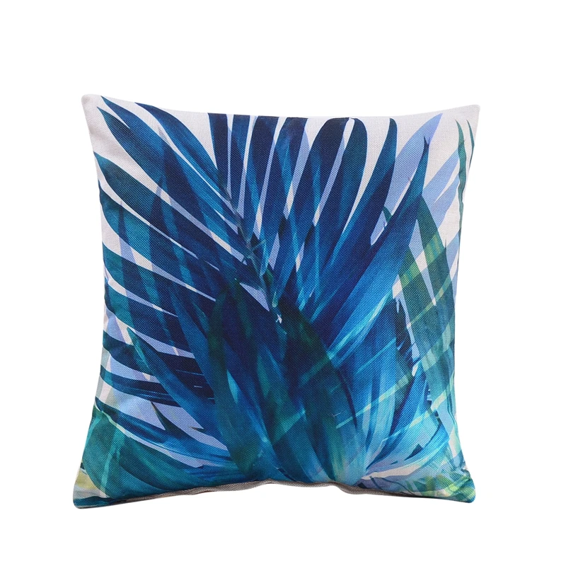 

Green Plants Series Cushion Cover Fresh Style Green Leaf Home Decor Cotton Linen Pillow Cover 45x45cm Pillow Case