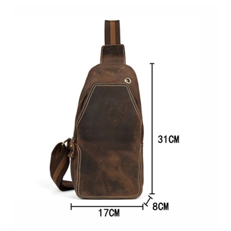 Мужские сумки-мессенджер из натуральной кожи сумки на плече груди винтажные crazy