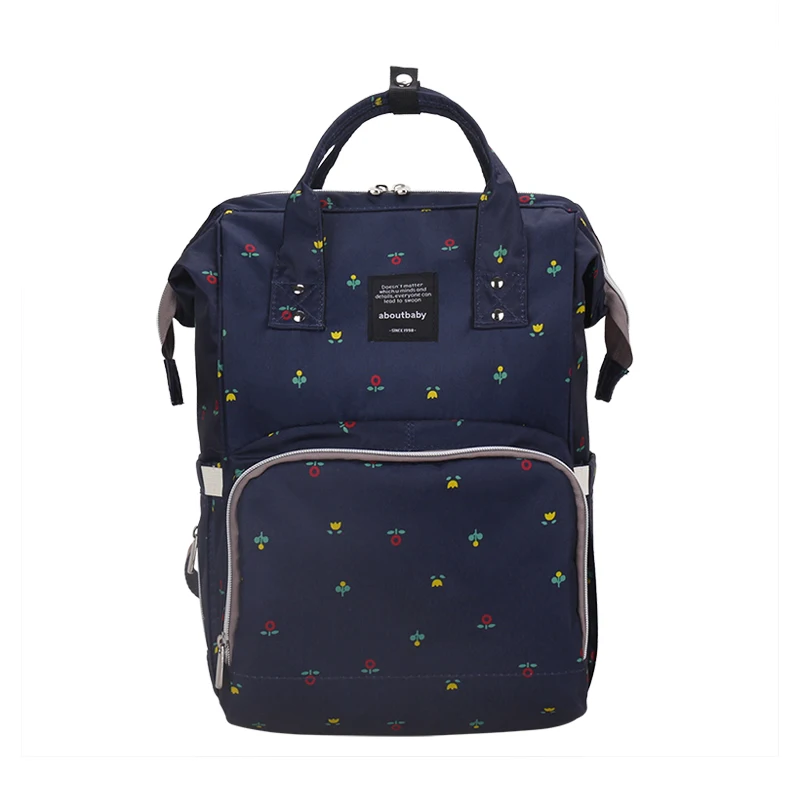 flower ABOUTBABY модная сумка для мам, сумка для мам, ремень для коляски, для ухода за ребенком, многофункциональная сумка для подгузников, рюкзак, сумка для подгузников w - Цвет: flower