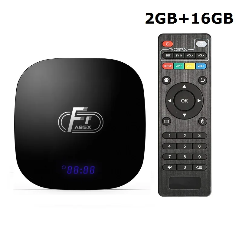 2GB16GB A95X F1 смарт ТВ приставка Android 8,1 Amlogic S905W четырехъядерный телеприставка 4K 2G 16G 2,4 GHz WiFi A95XF1 поддержка H.265 4K PK X96 mini - Цвет: 2GB16GB