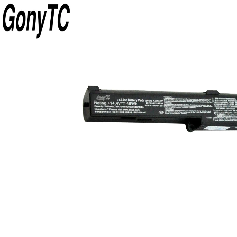 GONYTC 14 4 V 48WH A41N1611 Оригинальный аккумулятор для ноутбука ASUS ROG GL553 GL553VD GL553VE GL553VW серии