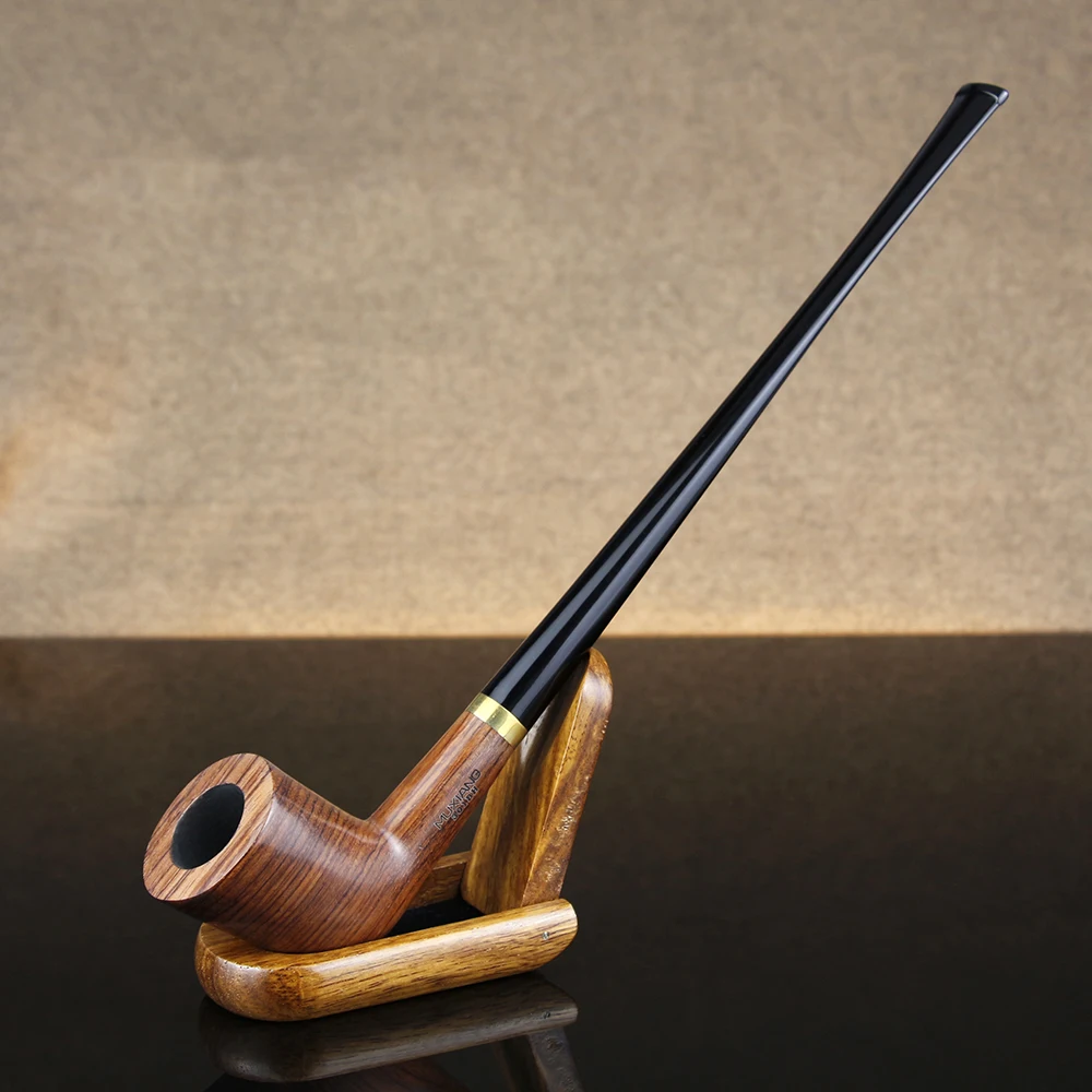 

Classic Straight Smoking Pipe 3mm Filter Tobacco Pipe 26cm Long Rosewood Smoke Pipe Handmade Vintage Wood Pipe