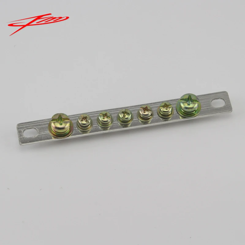 250V 15A 5way 7 Way 10 way прямой заземляющий провод ряд медный Электрический бар клеммный