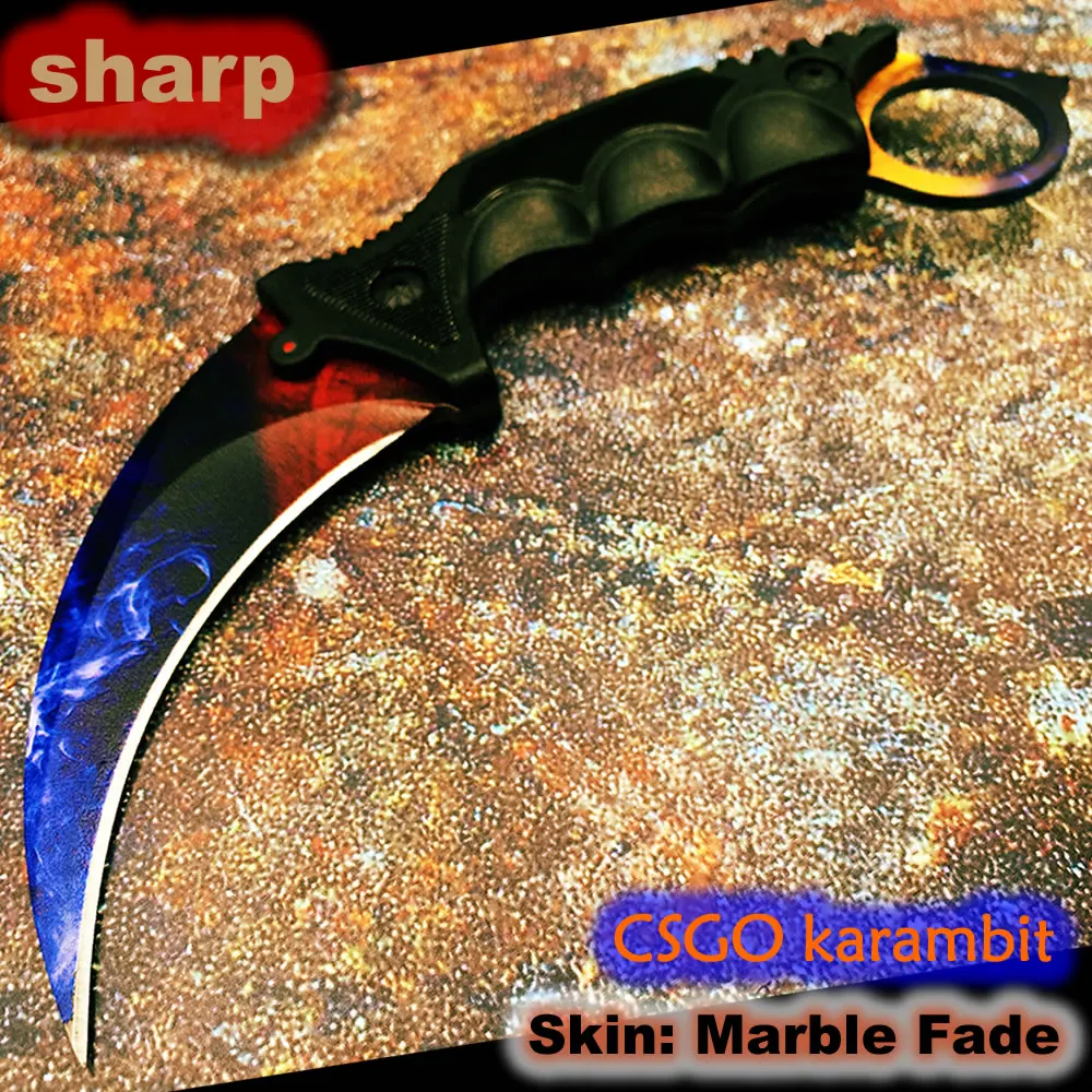 EK Мрамор исчезают CS GO Karambit коготь нож Боуи m9 Sharp Counter Strike игра ножей Кемпинг борьба
