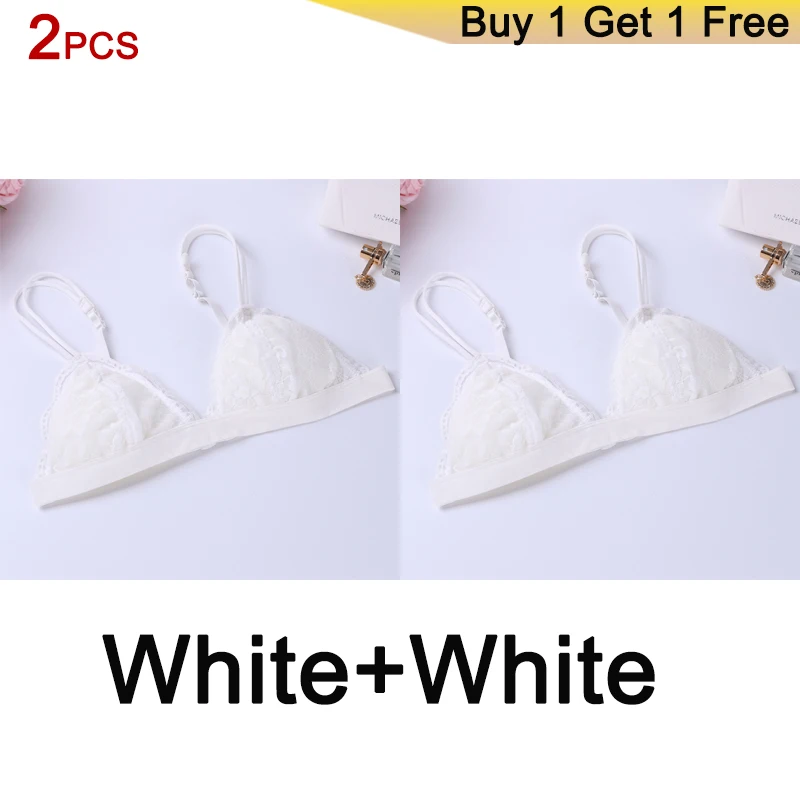 WHITE WHITE DERUILADY лифчик заманчивый brassiere топ кружево сексуальный бюстгальтеры для женщин Цветочный Шаблон бюстгалтер женское белье тонкий комфорт бра лифчик беспроводной бюстгальтер modis - Color: WHITE WHITE