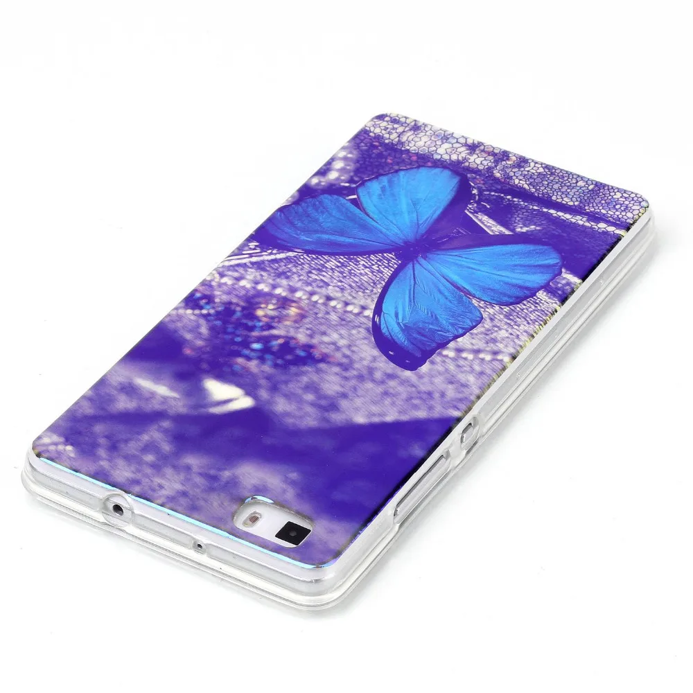 Мода Синий Луч Дизайн Для Huawei P9 Lite Телефон case мягкие TPU задняя Крышка для huawei P8 lite
