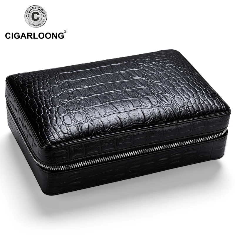 CIGARLOONG COHIBA Cedar Wood Путешествия Портативный кожаный портсигар коробка для сигар с