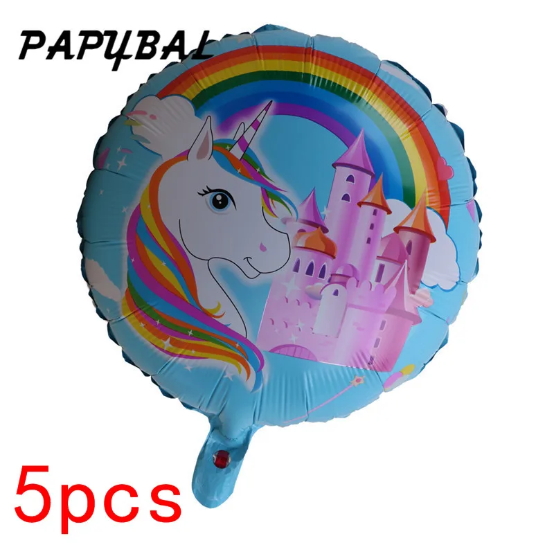 18inch 1 шт 3D фольгированные воздушные шары-единороги радужные Детские воздушные шары для дня рождения 55*58 см вечерние воздушные шары из гелиевой фольги - Цвет: 18inch