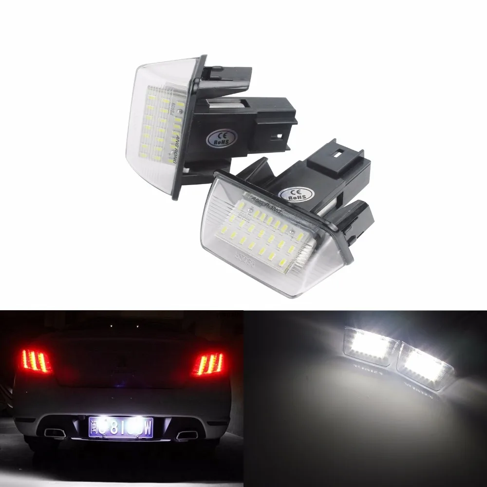 2x светодиодный SMD номерной светильник ANGRONG ксеноновый белый Canbus для Peugeot +