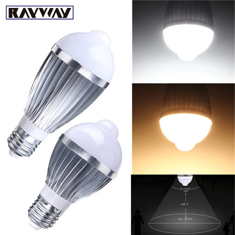 Rayway светодиодный светильник с датчиком движения 7 Вт 5 SMD 5730 E27|led light bulb|e27 bulblight bulb |