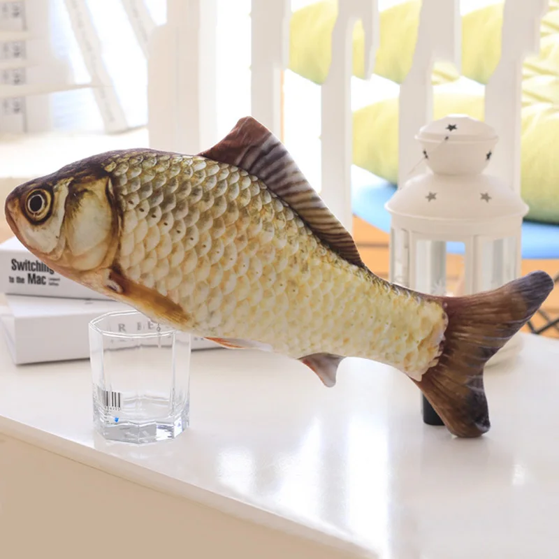 3D искусственная мягкая Рыбка Спящая Подушка кошачья доска кошка игровые игрушки