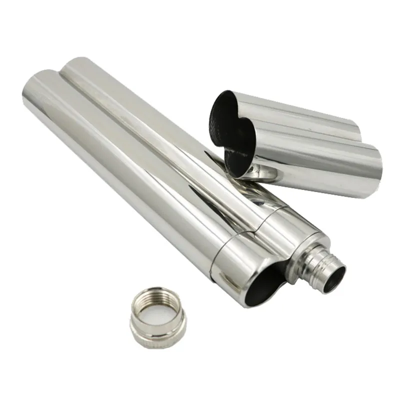 2 tube 2 oz 1/2/3 трубки сигары плоская фляжка держатель для сигары Нержавеющая сталь кувшин виски Открытый Дорожный несессер винный контейнер креативный Декор - Цвет: 2 tube