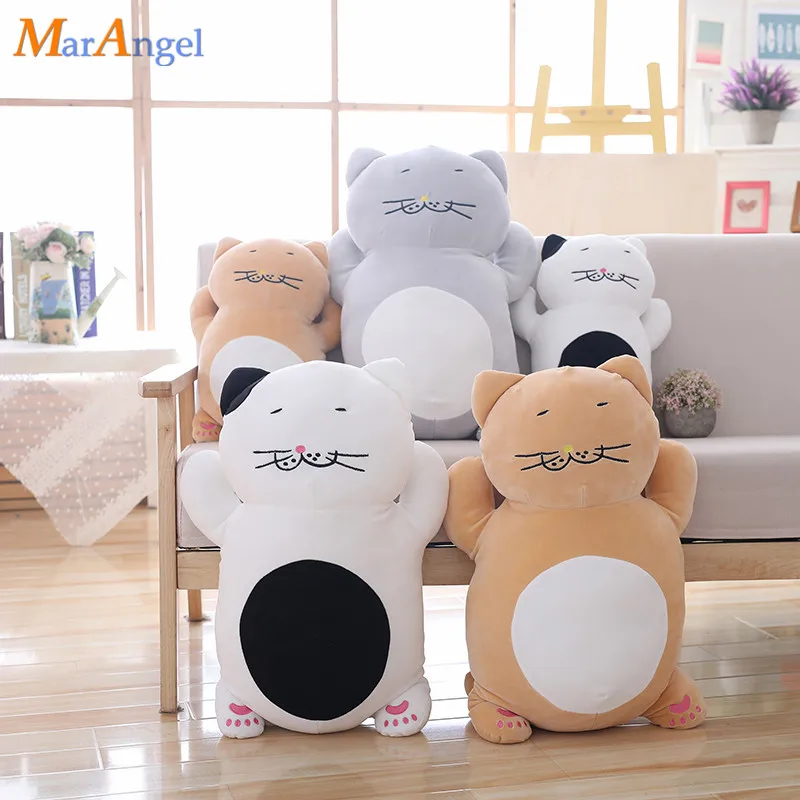 

1pc 45/65 Kawaii Sleeping Cat Plush Toys Soft Stuffed Cartoon Animal Pillow Nap Cushion Cute Doll for Girls Lovely Xmas Gift