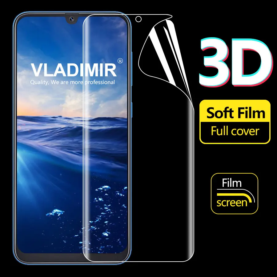 Vladimir 3D полное покрытие Прозрачная мягкая TPU прозрачная пленка для samsung Galaxy A50