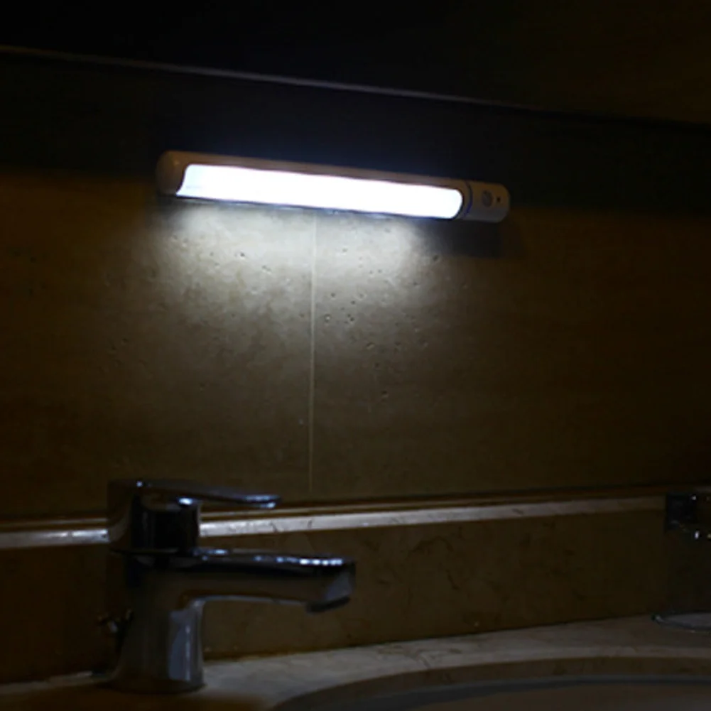 PIR датчик движения 5 LED ночник шкаф для ванной комнаты поворотный Настенный