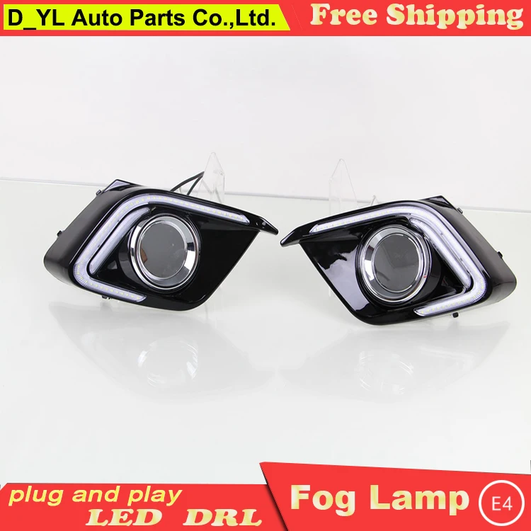 D_YL car styling LED DRL Light Guiding Design Daytime Running For Mazda 3 Atenza 2013-2015 fog lamp led lights | Автомобили и
