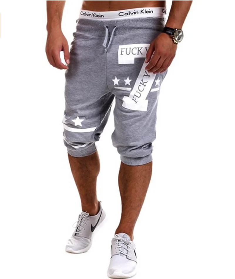 2018 Xu.ing мужские короткие брюки до колена с надписью|pants plus|cotton trousersprinted sweatpants |