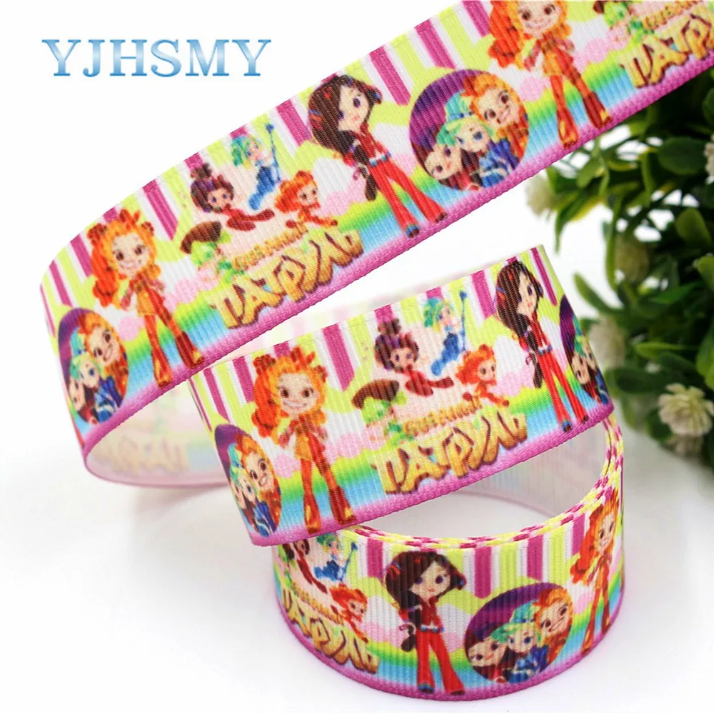 YJHSMY D-18409-591, 25 мм 5 ярдов мультфильм печатных корсажные ленты, DIY ручной работы аксессуары для волос материал свадебный подарок упаковка