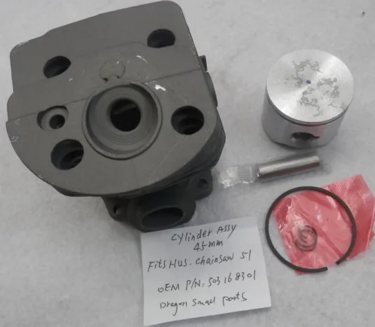 

45MM CYLINDER ASY FOR HUSVANA CHAINSAW 50 51 ZYLINDER Assy WITH PISTON KIT RING SET PIN CLIPS KITS 503 16 83 01