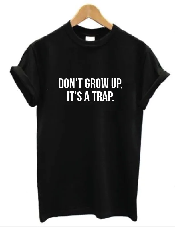

Женская футболка с вырезом «Don't Grow Up It's A», черная, белая, серая футболка, женская футболка, Повседневная футболка унисекс, забавная футболка ...
