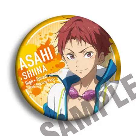 see chart Аниме значки 58 мм бесплатно! Iwatobi swim Club Nanase Haruka Bagdes брошь - Окраска металла: see chart