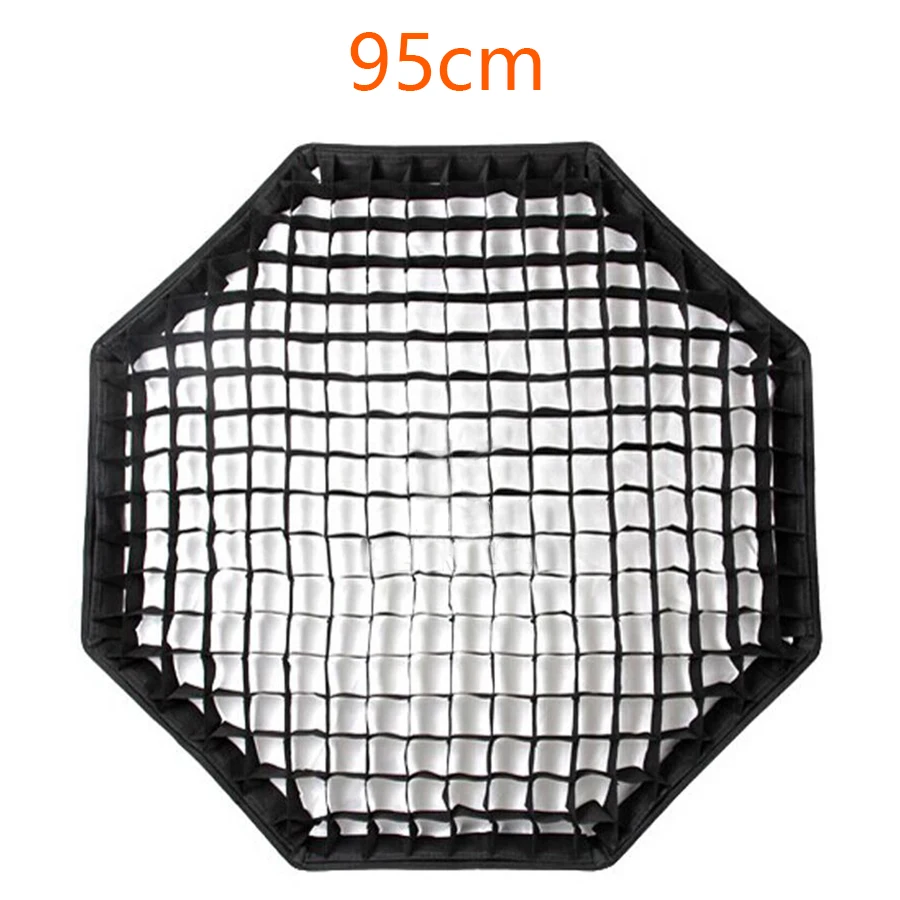 95cm Octagonal Восьмиугольный/прямоугольник сеткой в форме сот для 40*40 50*50 60*60 80*80 50*70 60*90 80 95 120 см софтбокс в виде зонта - Цвет: 95cm Octagonal